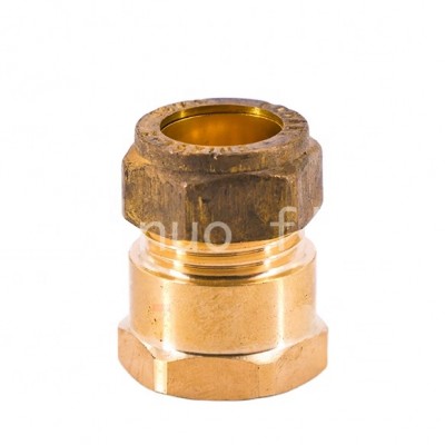 Higher Quality ISO 90001 Certificate 15mm Female Coupler Plumbing Brass Compression Fittings For Copper Pipe