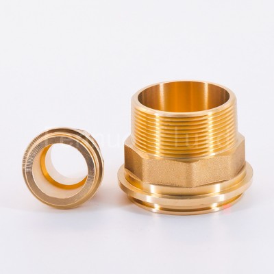 Hexagon Brass Male Thread Inserts PPR Palstic Pipe Fitting