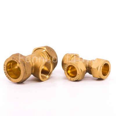 10mm Copper Pipe Tee Compression Copper Tube Fittings for Water System