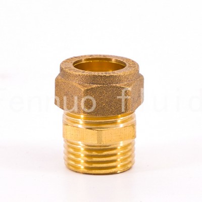 15mm Male Coupler Plumbing Brass Compression Fittings for Copper Pipe